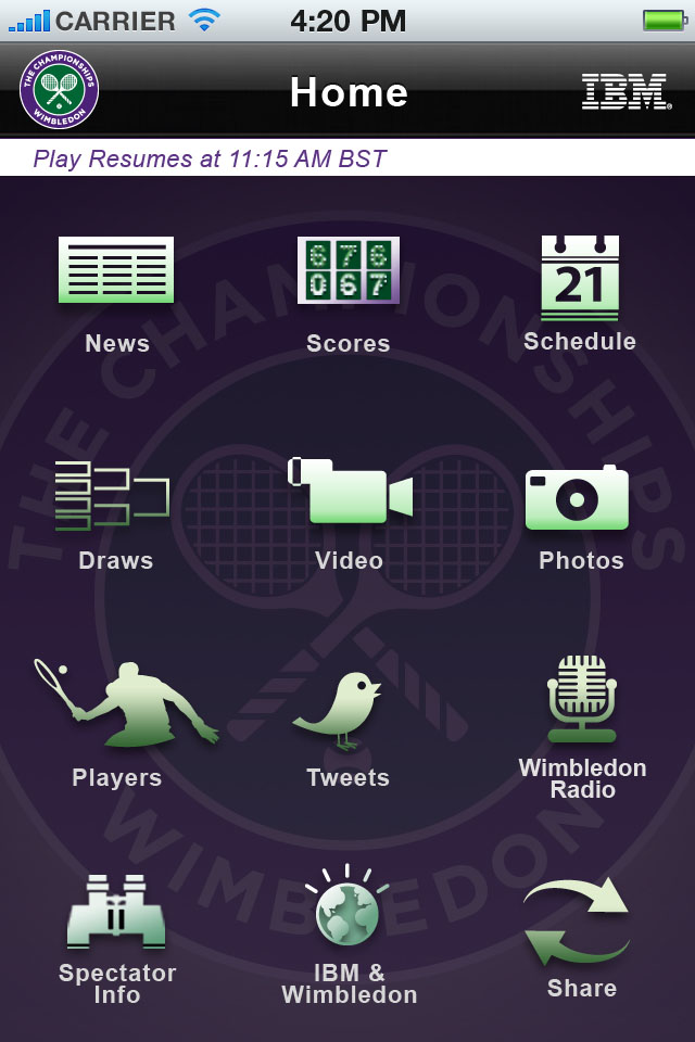 Wimbledon free app screenshot 2