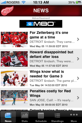 Official Detroit Red Wings free app screenshot 4