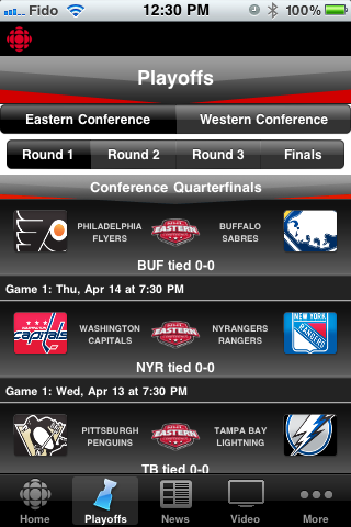 CBC Hockey free app screenshot 4