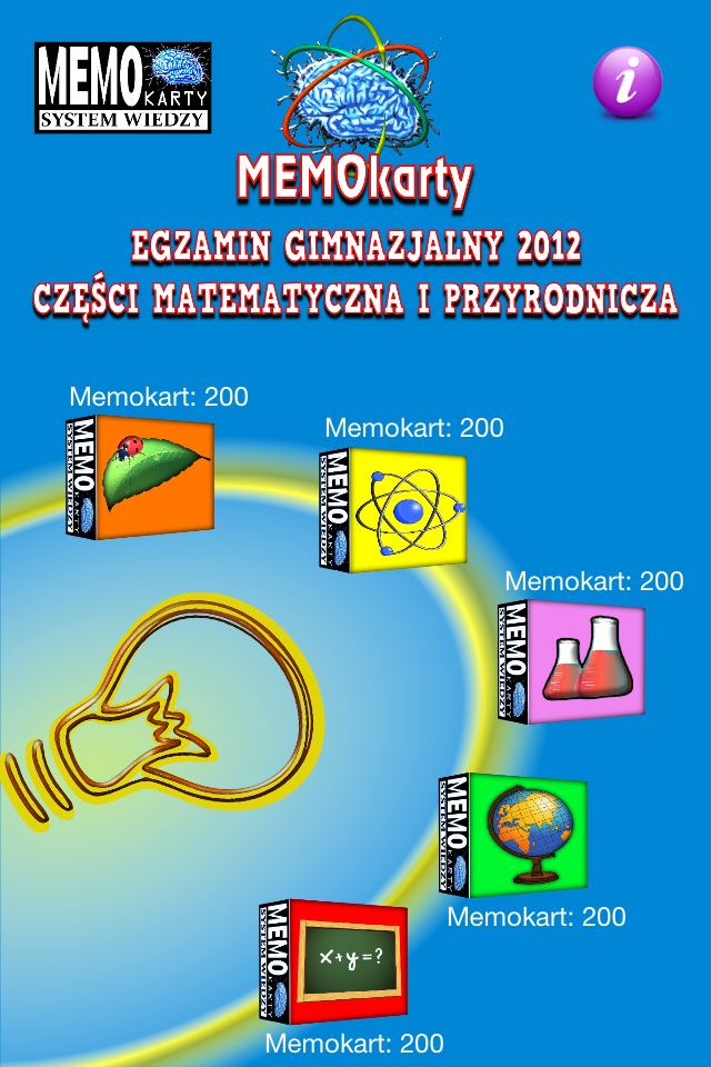 MEMOkarty Gimnazjalne - części matematyczna i przyrodnicza