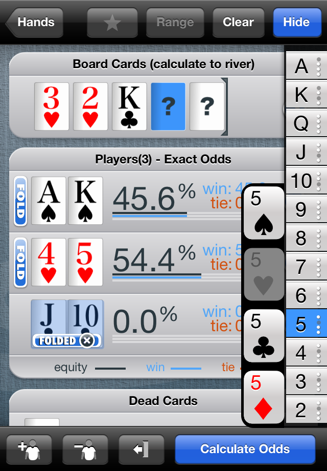 poker hand equity calculator free