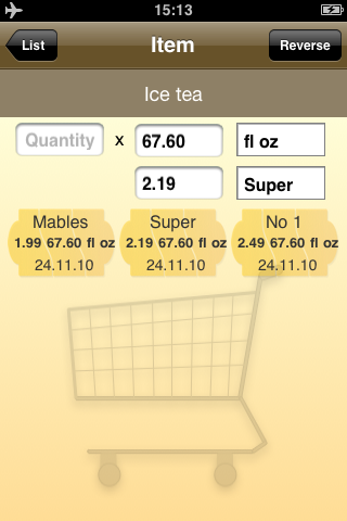 Economy Shopping (Lite) - Shopping List