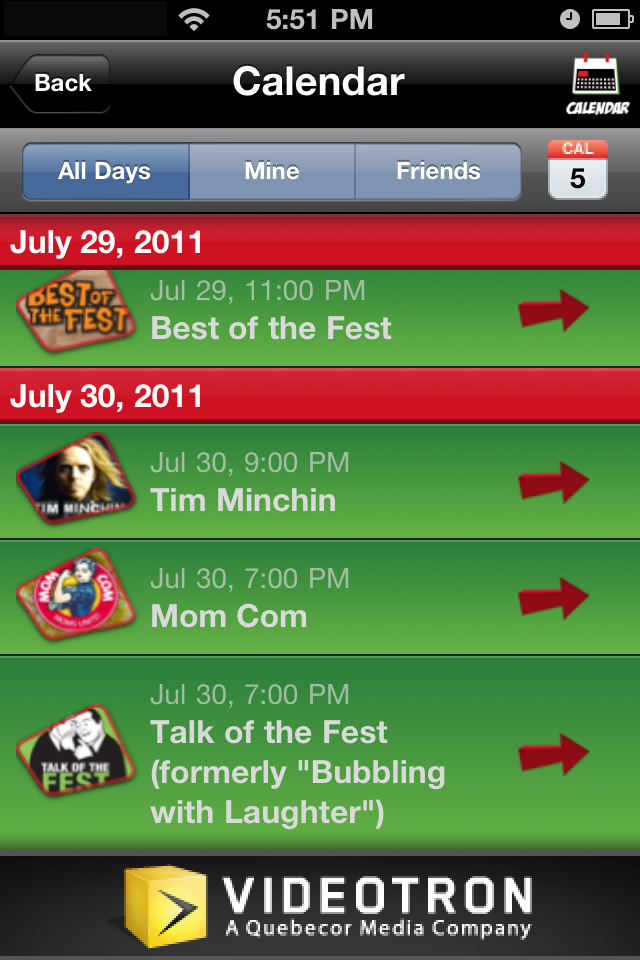 Just For Laughs Montreal free app screenshot 2