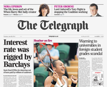 The Telegraph - The daily newspaper for top news stories & reports in business, politics, lifestyle & sports LOGO-APP點子