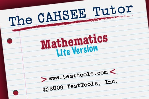 The CAHSEE Tutor - Mathematics (Lite) free app screenshot 1