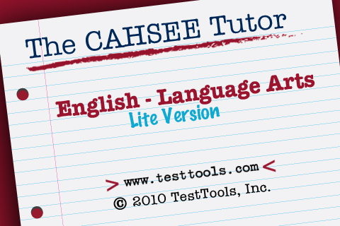 The CAHSEE Tutor - English-Language Arts (Lite) free app screenshot 1
