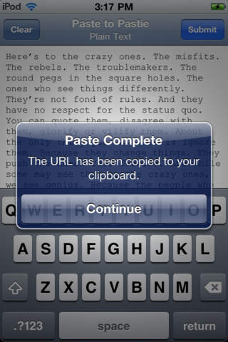 Paste: Simple Pastie Client screenshot 2