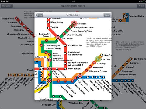 Washington Metro for iPad screenshot 4