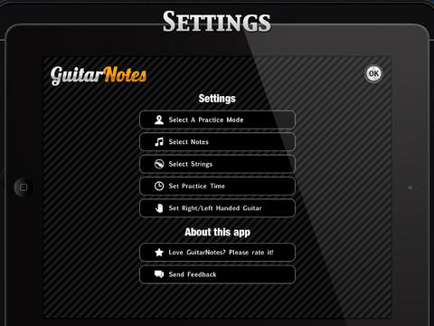 GuitarNotes - Guitar Fretboard Notes Trainer for iPad screenshot 3