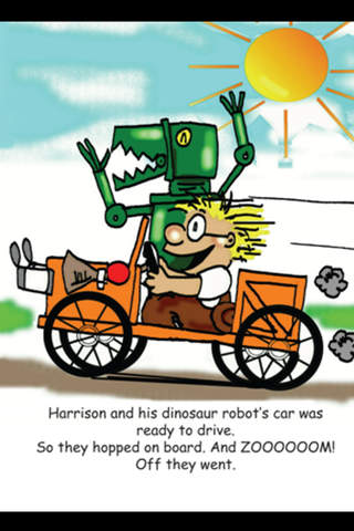 Harrison and his Dinosaur Robot and the Super-Fast Race Car screenshot 4