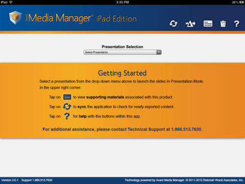 Avant Media Manager iPad Edition