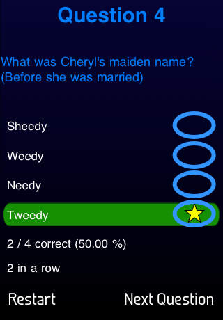 Endless Quiz - Cheryl Cole