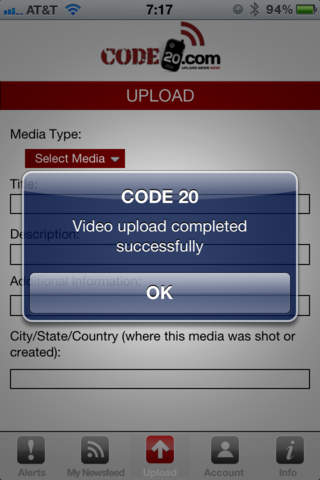 CODE 20: Upload News Video Service screenshot 4