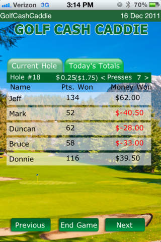 Golf Cash Caddie screenshot 4