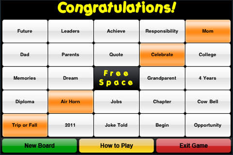 Graduation Bingo screenshot 2