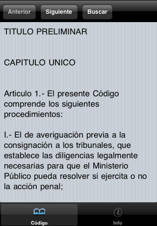 Codigo Proc Penales screenshot 4