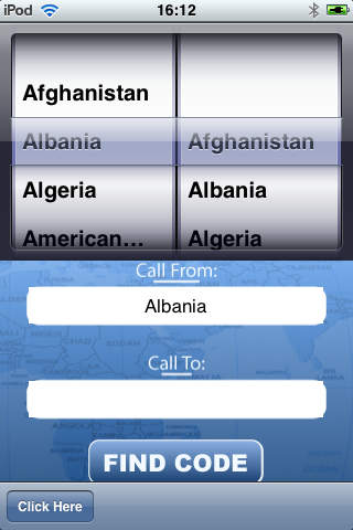 Dialing Codes screenshot 2