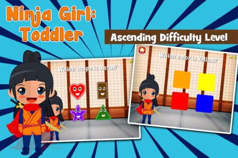 Ninja Girl Games for Toddlers screenshot 2
