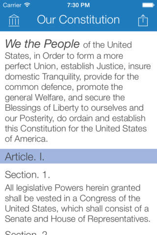 Our Constitution: Translated United States Constitution, Bill of Rights, and US Amendments with 14 language translations. English, French and Spanish included. screenshot 2