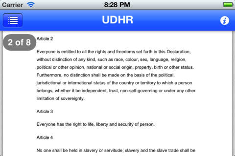 Universal Declaration of Human Rights screenshot 2