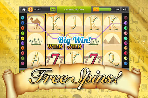 777 All Egypt Slots - Free Slot Game with Golden Riches and Daily Bonuses! screenshot 2