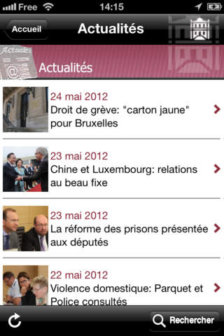 Chambre des Députés Luxembourg screenshot 2