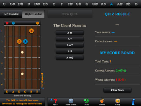 【免費音樂App】Guitar Chords, Triads & Quiz LE-APP點子