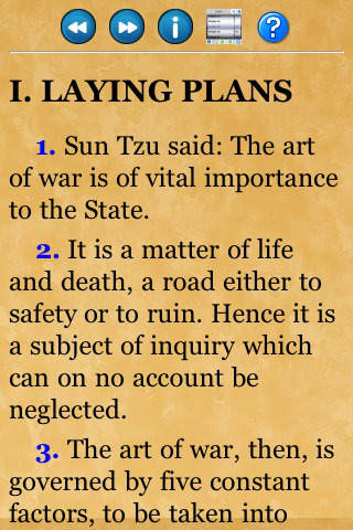 【免費書籍App】Art Of War (By Sun Tzu)-APP點子