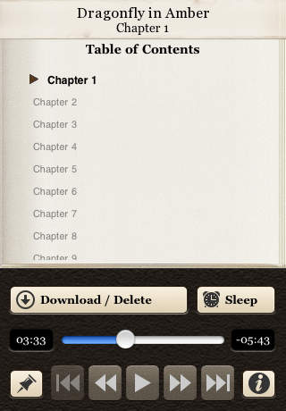 Dragonfly in Amber (Audiobook) screenshot 2