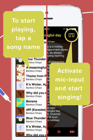 プラカラ: ライブラリの音楽に合わせて自分の歌声を確認しながら歌える、歌の練習にぴったりな音楽プレイヤー screenshot 3