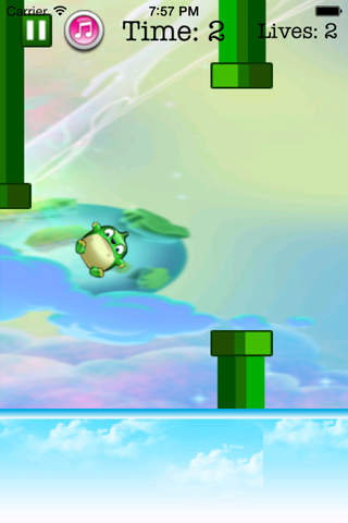 Flappy Froggy - Tiny Adventure of Frog Bullet at the Golf Course screenshot 2