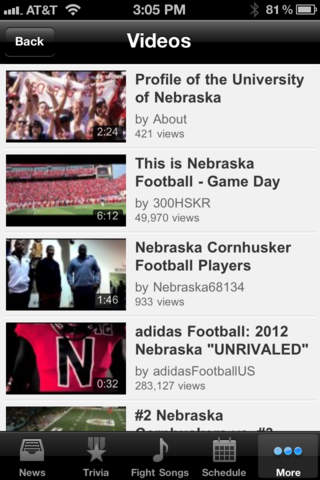 Nebraska Cornhuskers Football Trivia and More screenshot 4