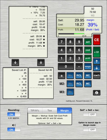 Percent Calculator XL screenshot 3