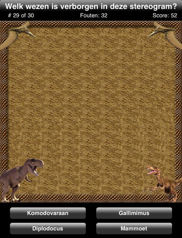Magic Eye Dinosaur Quiz for iPad screenshot 2