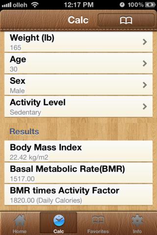 Calorie Restriction Calculator screenshot 2