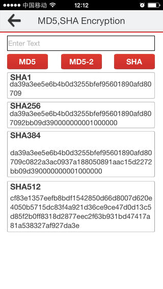 MD5 SHA Encryption