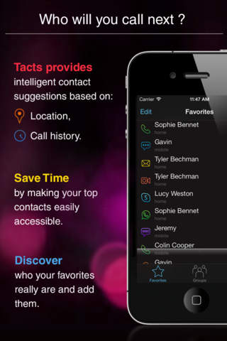 Tacts: Smart Contact Manager, Group Text & Email and Favorites screenshot 2