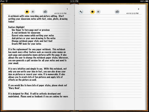 Notebook for iPad
