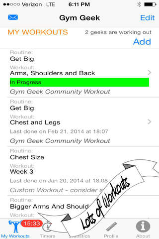 Gym Geek Workout and Fitness Log screenshot 4