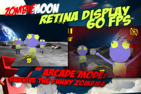 【免費遊戲App】Zombie Moon: A Gyroscopic Shooter-APP點子