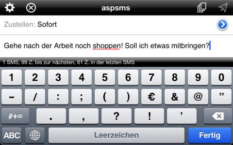 SMS touch for aspsms screenshot 2