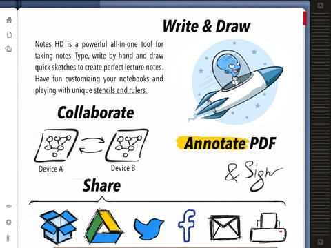 【免費生產應用App】Notes HD Free - Take notes, Annotate PDF, Sketch & Draw-APP點子