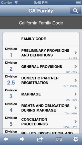 CA Family Code California Law Code Statutes