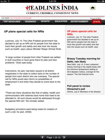 【免費新聞App】Headlines India for iPad-APP點子