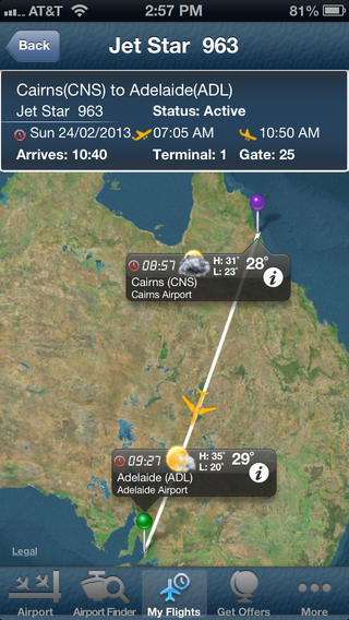Adelaide Airport-Flight Tracker