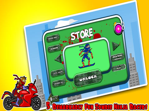 Zombie Ninja Run HD : A Bike Race To The Casino Kingdom - Free Racing Game screenshot 2