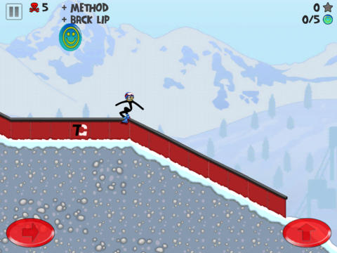Stickman Snowboarder HD screenshot 3