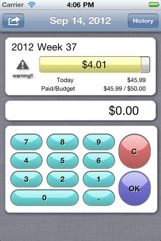 Budgety - Simple weekly budget management. screenshot 2