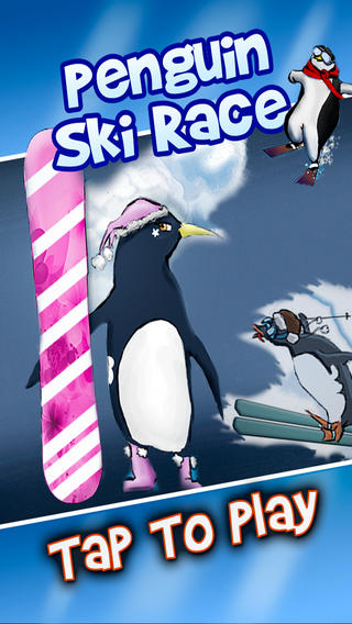 Penguin Ski Race Top Free Game - Easy Kids Snow Racing