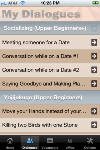Japanese Conversation through Dialogues for Upper Beginners screenshot 3